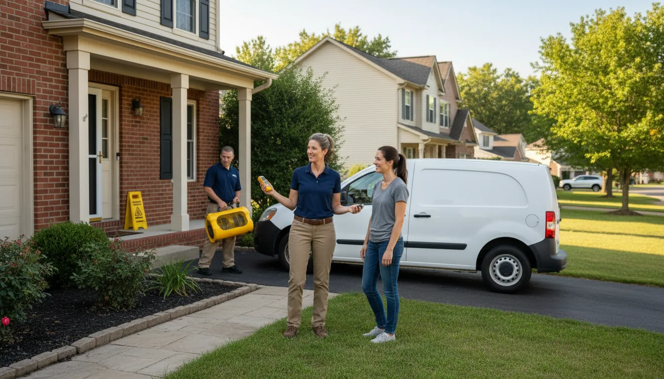 Residential water damage restoration in Tillatoba, MS